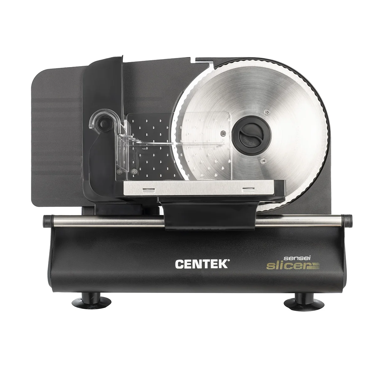 Ломтерезка Centek CT-1381 черный, 150 Вт толщина нарезки 3-20мм, съемная каретка, спец. держатель