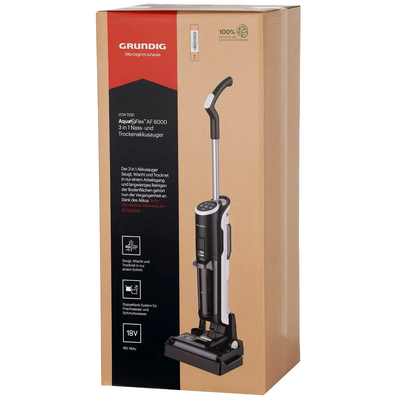 Пылесос вертикальный Grundig VCW 7230, черный