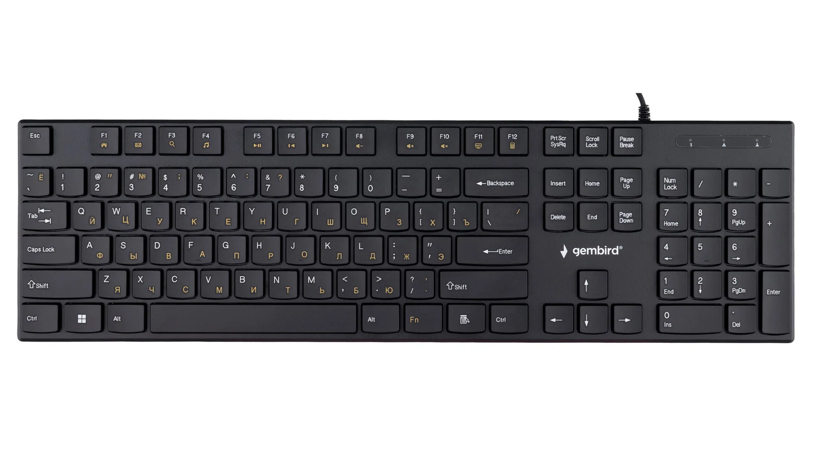 Клавиатура Gembird KB-250 проводная, USB Type-A, чёрный