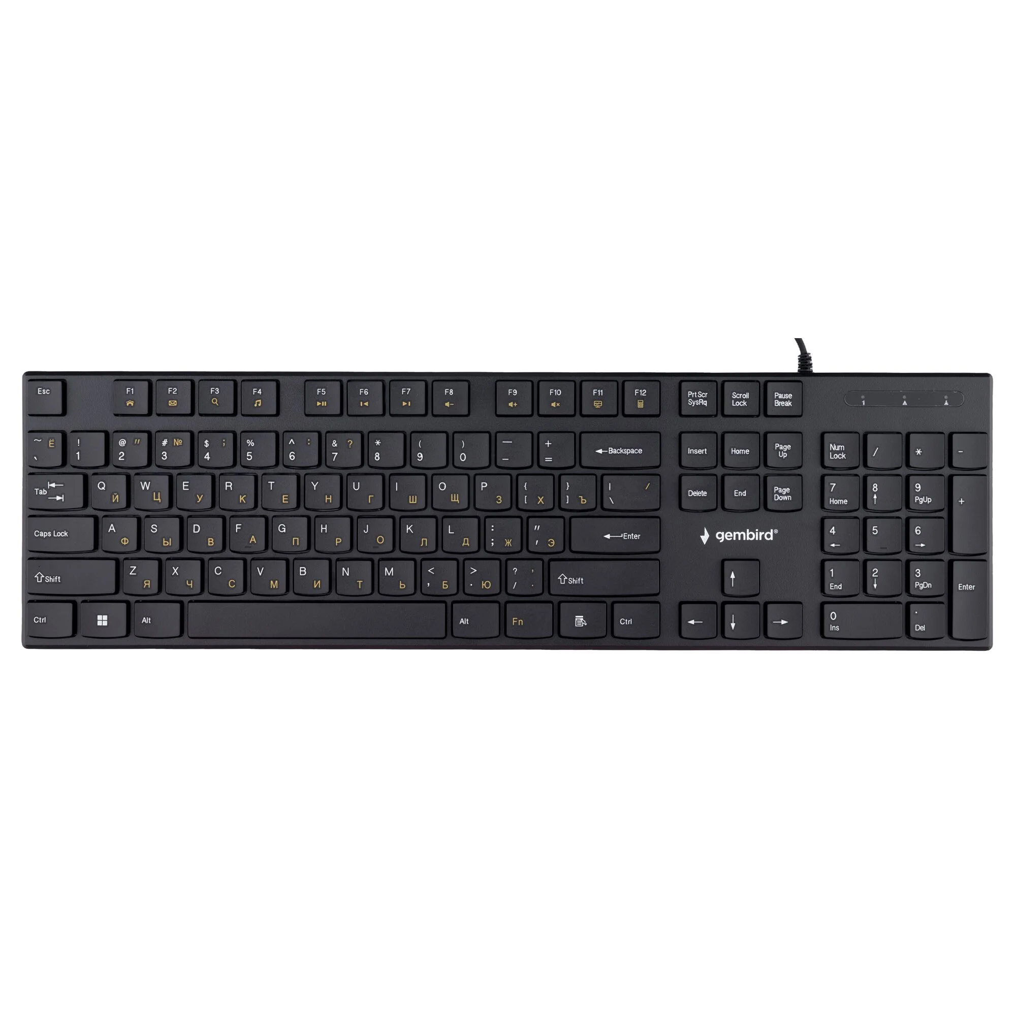 Клавиатура Gembird KB-250 проводная, USB Type-A, чёрный
