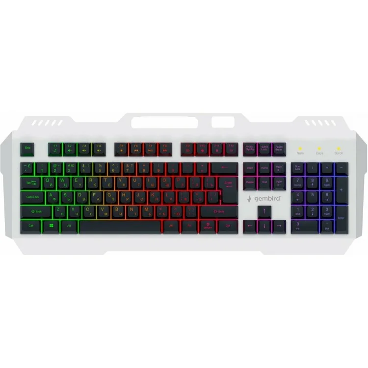 Клавиатура Gembird KB-G710M-S проводная, USB Type-A, чёрный/серебристый