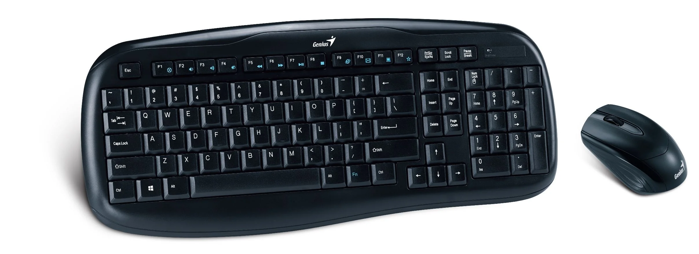 Клавиатура Genius KB-7123 беспроводная, радиоканал, чёрный
