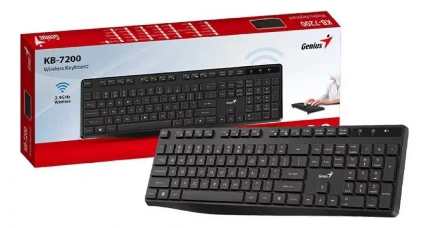 Клавиатура Genius KB-7123 беспроводная, радиоканал, чёрный