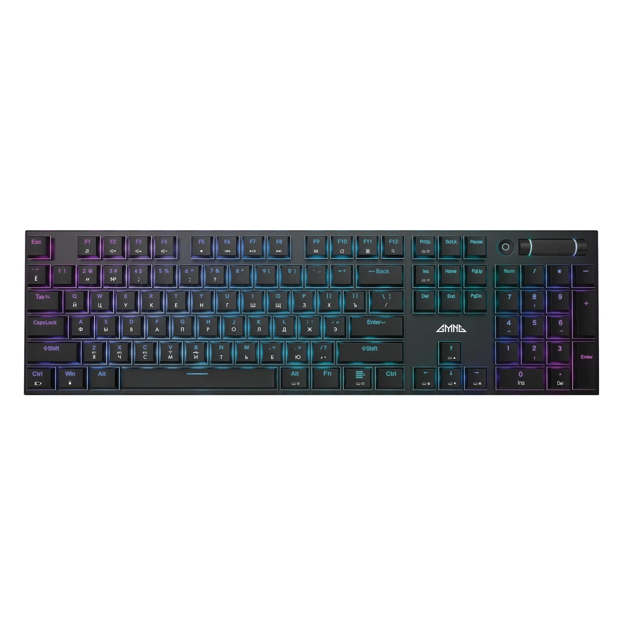 Клавиатура GMNG GG-KB783XPW (1910520) беспроводная, USB, Bluetooth/Радиоканал, черный