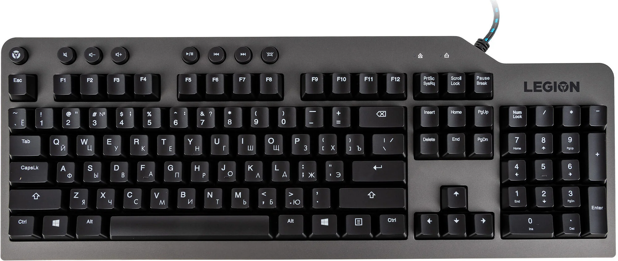 Клавиатура Lenovo Legion K310 проводная, USB Type-A, чёрный
