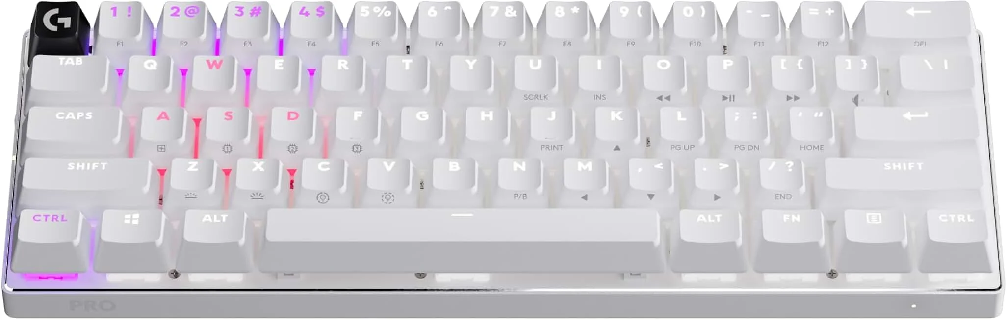 Клавиатура Logitech G PRO X 60 гибридная, Bluetooth, радиоканал, белый