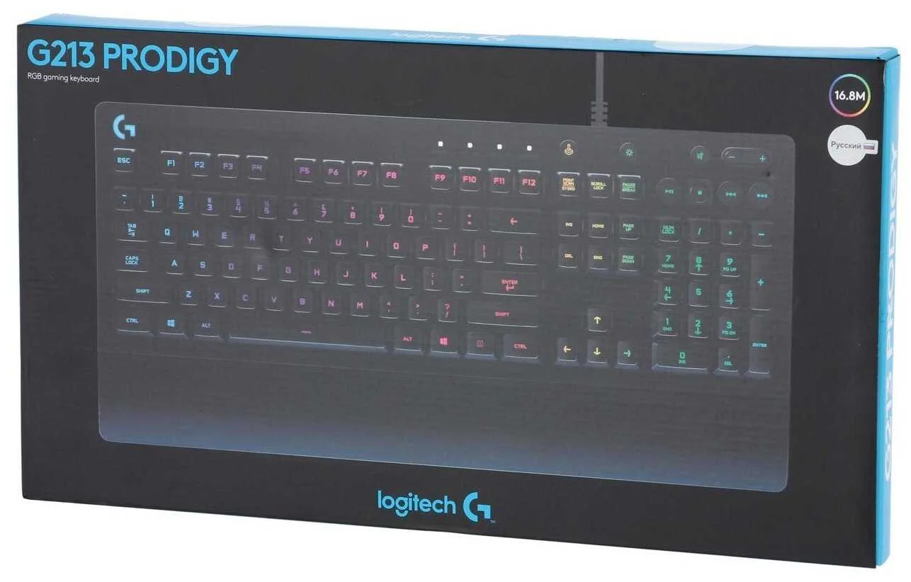 Клавиатура Logitech G213 Prodigy черный USB 2.0 Multimedia Gamer LED (подставка для запястий)