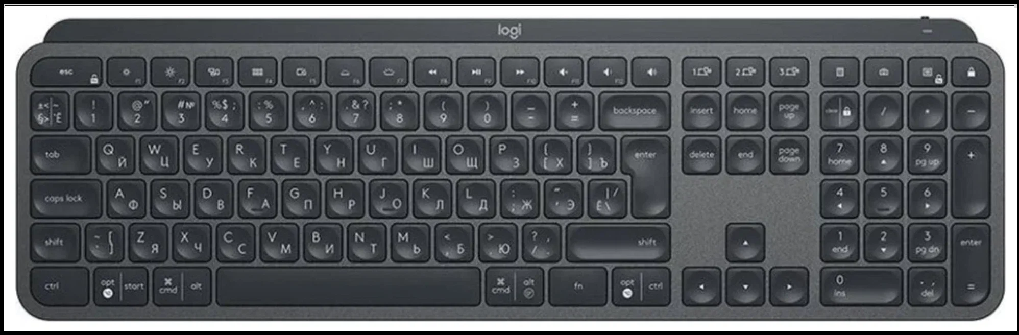 Клавиатура Logitech MX Keys Graphite (920-009564)