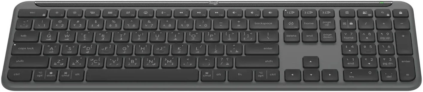 Клавиатура Logitech Signature Slim K950 беспроводная, Bluetooth, радиоканал, серый