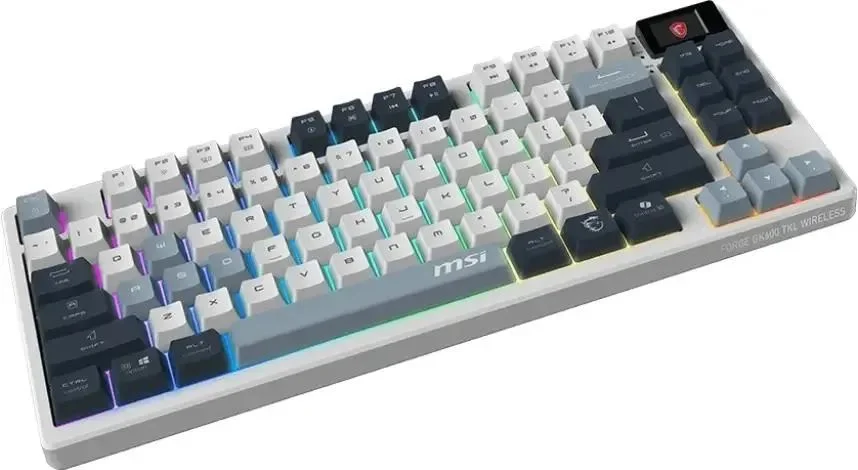 Клавиатура MSI Forge GK600 гибридная, Bluetooth, радиоканал, белый