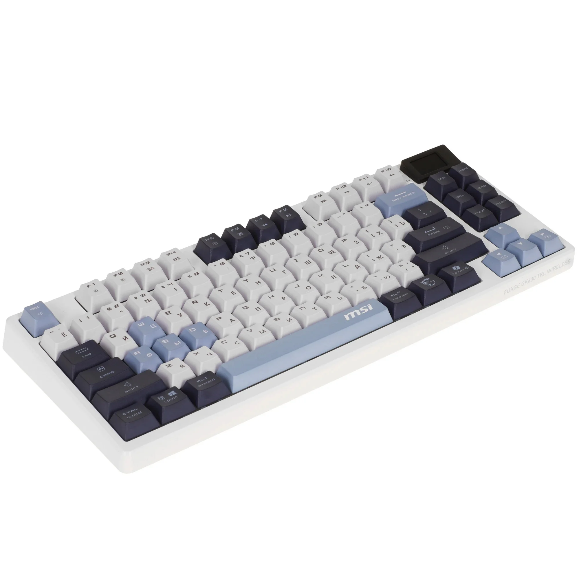 Клавиатура MSI Forge GK600 гибридная, Bluetooth, радиоканал, белый