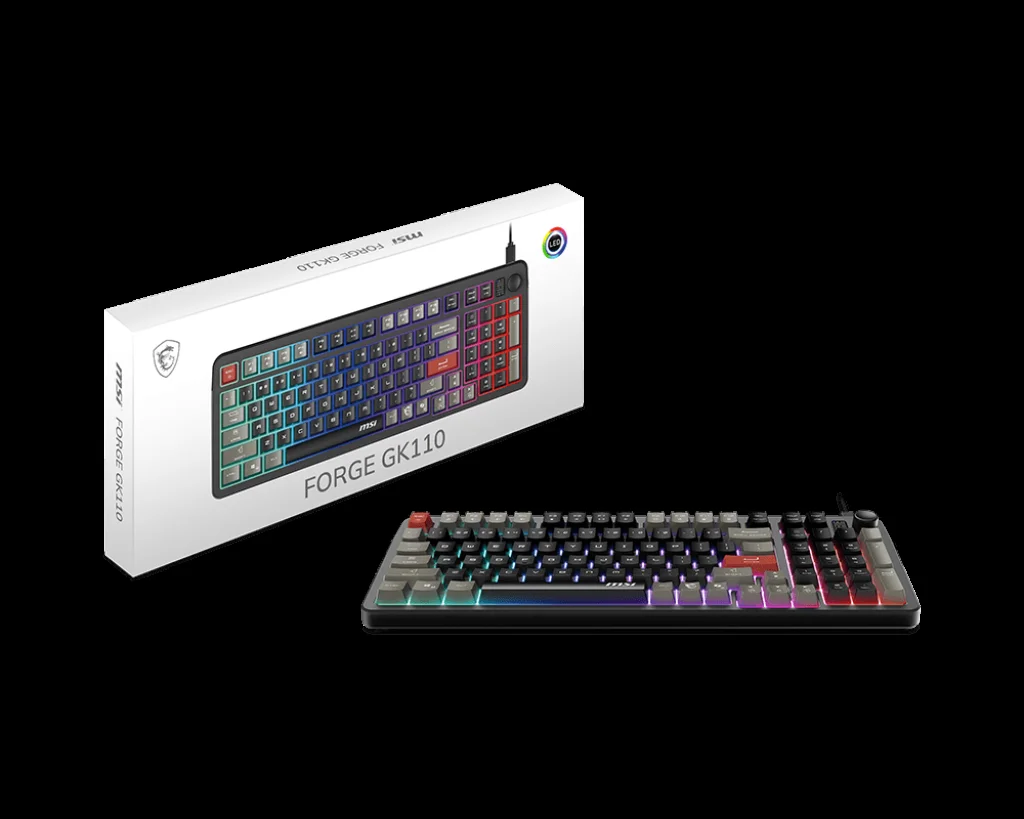 Клавиатура MSI GK110 черный/серый USB for gamer LED (S11-04RU258-HH9)