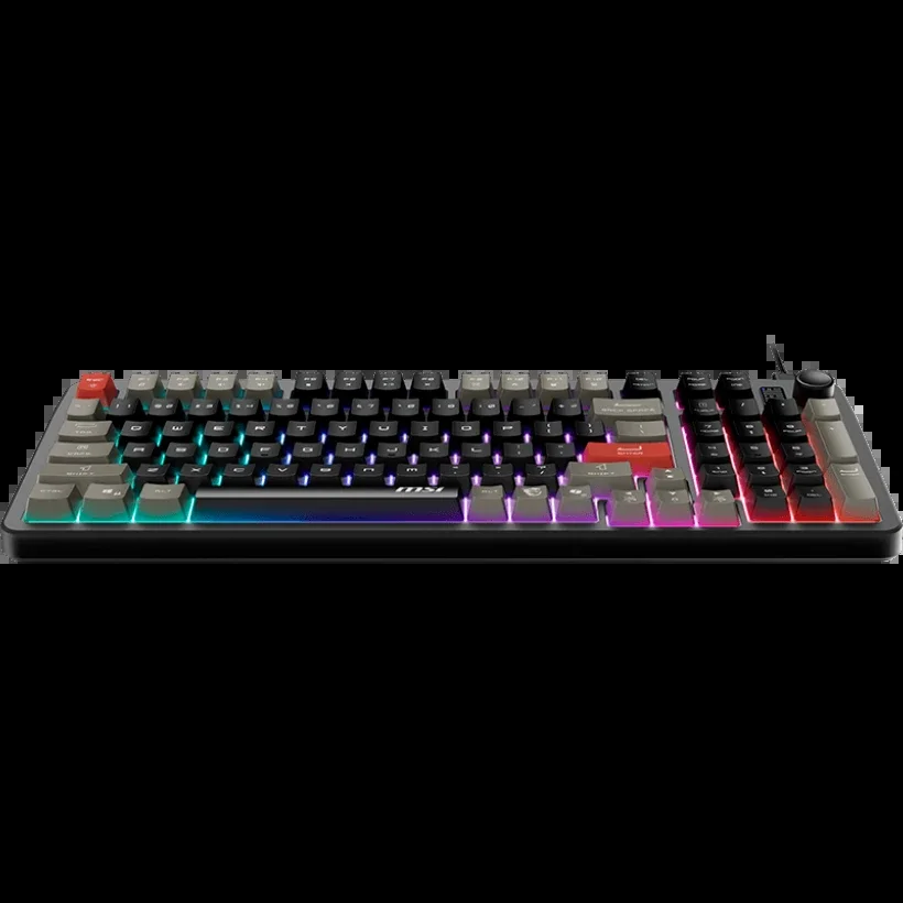 Клавиатура MSI GK110 черный/серый USB for gamer LED (S11-04RU258-HH9)