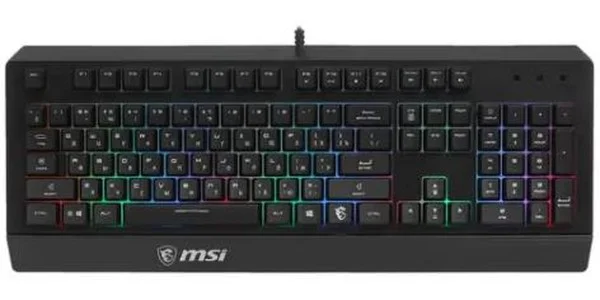 Клавиатура MSI STRIKE Pro W Silent механическая серый/черный USB Multimedia for gamer LED (подставка для запястий) (S11-43RU210-CLA)