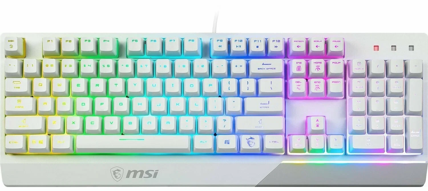Клавиатура MSI Vigor GK30 проводная, USB Type-A, белый