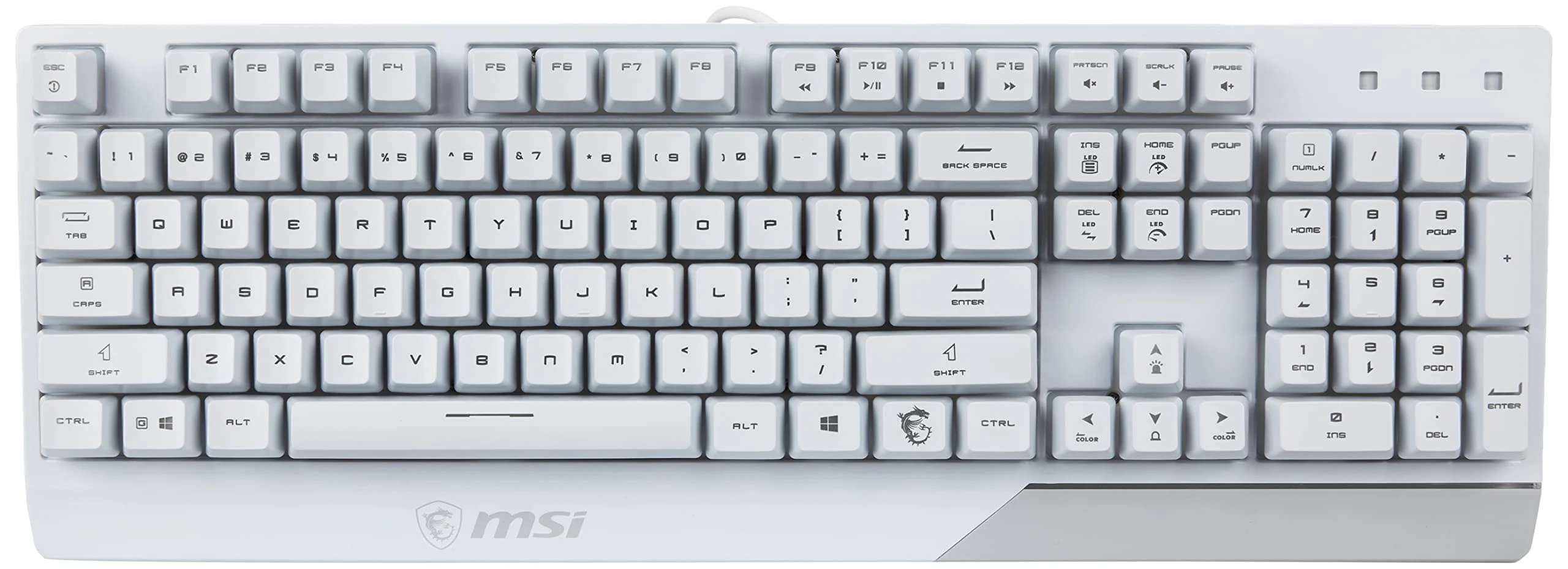 Клавиатура MSI Vigor GK30 проводная, USB Type-A, белый