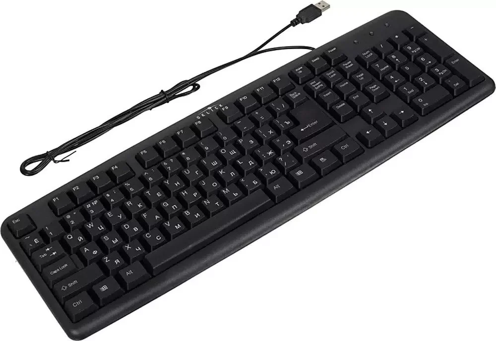 Клавиатура Oklick 100M HW3 проводная, USB Type-A, чёрный