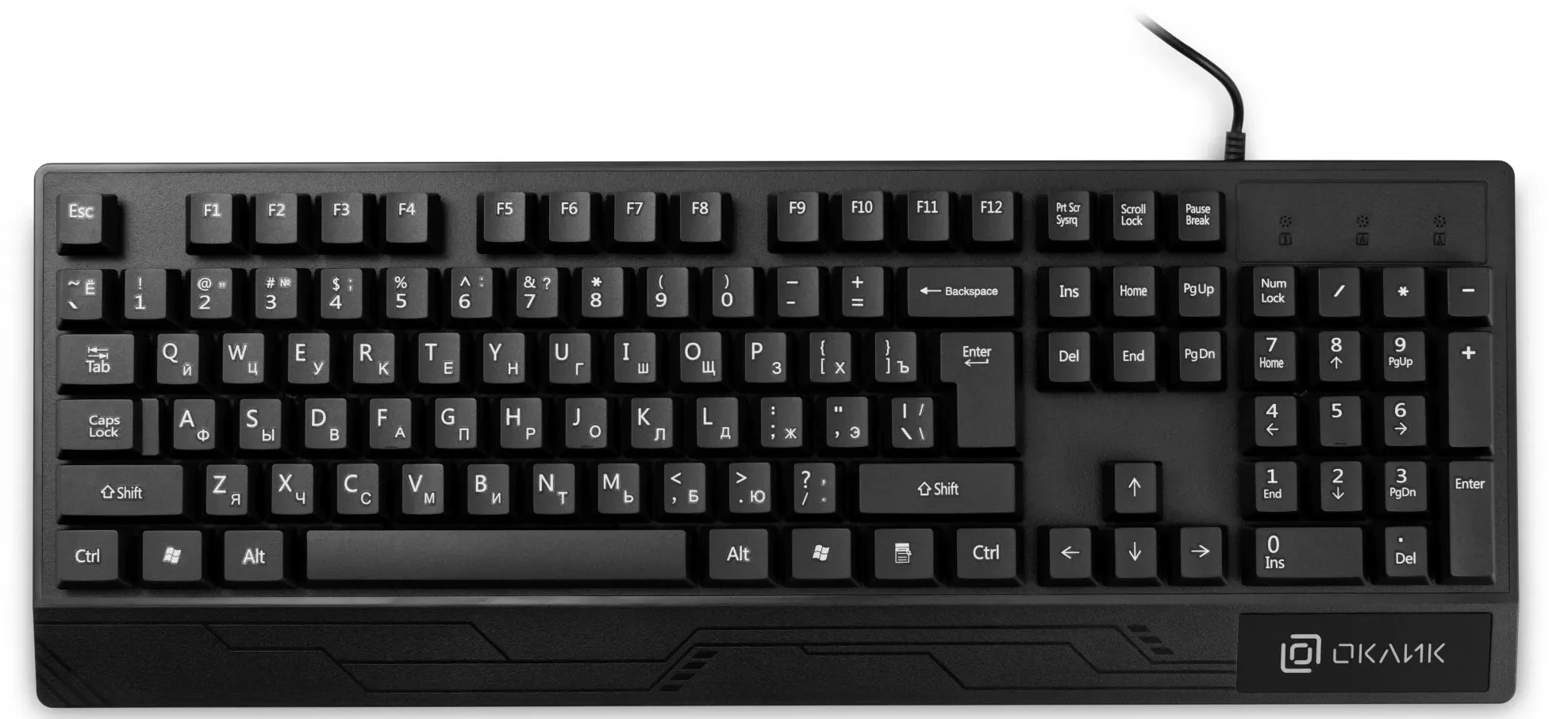 Клавиатура Oklick 115M проводная, USB Type-A, чёрный
