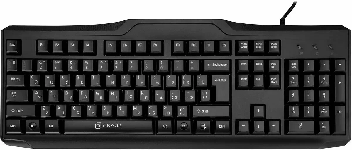 Клавиатура Oklick 170M проводная, USB Type-A, чёрный