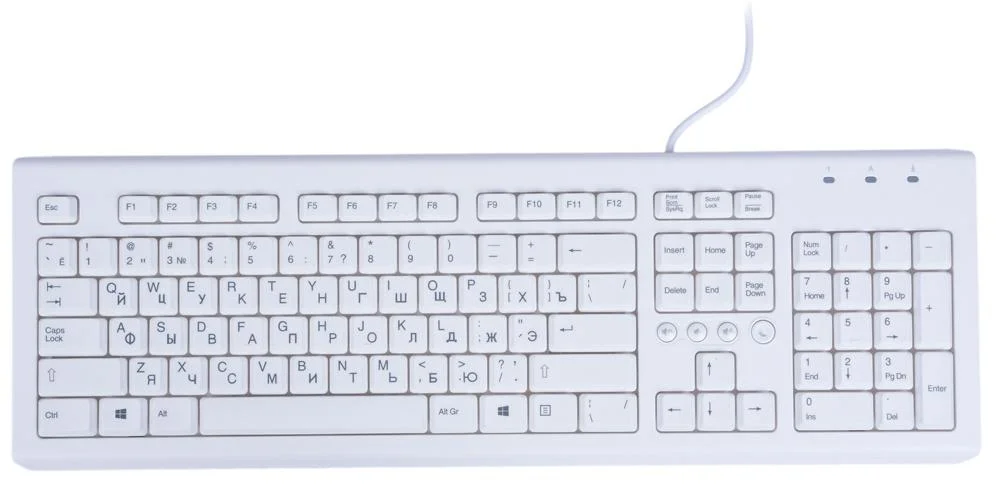 Клавиатура Oklick 305M проводная, USB Type-A, белый