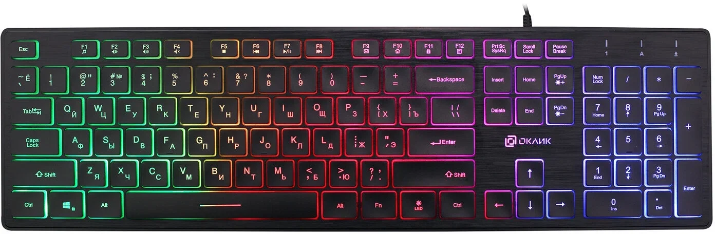 Клавиатура Oklick 550ML проводная, USB Type-A, чёрный