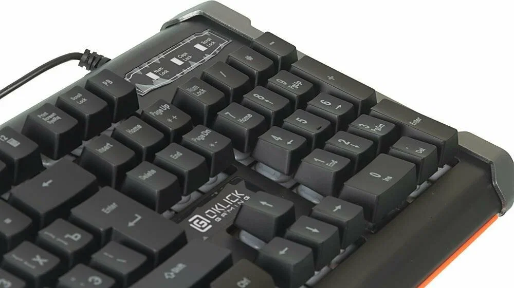 Клавиатура Oklick 717G Black Death проводная, USB Type-A, чёрный/серый