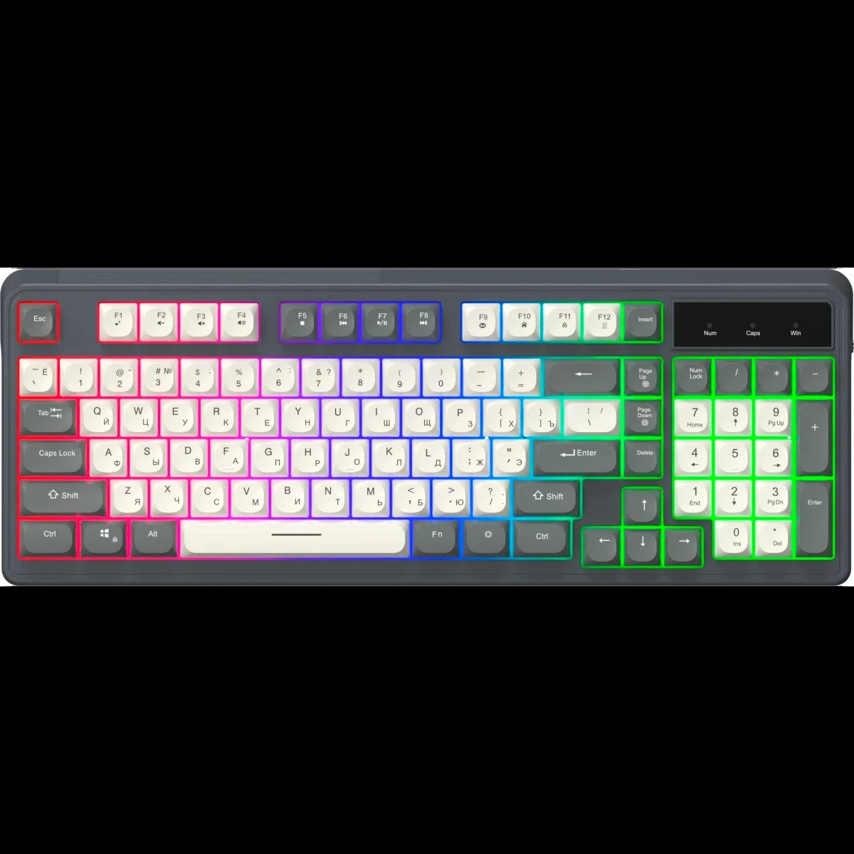 Клавиатура Oklick 731G проводная, USB Type-A, серый/белый