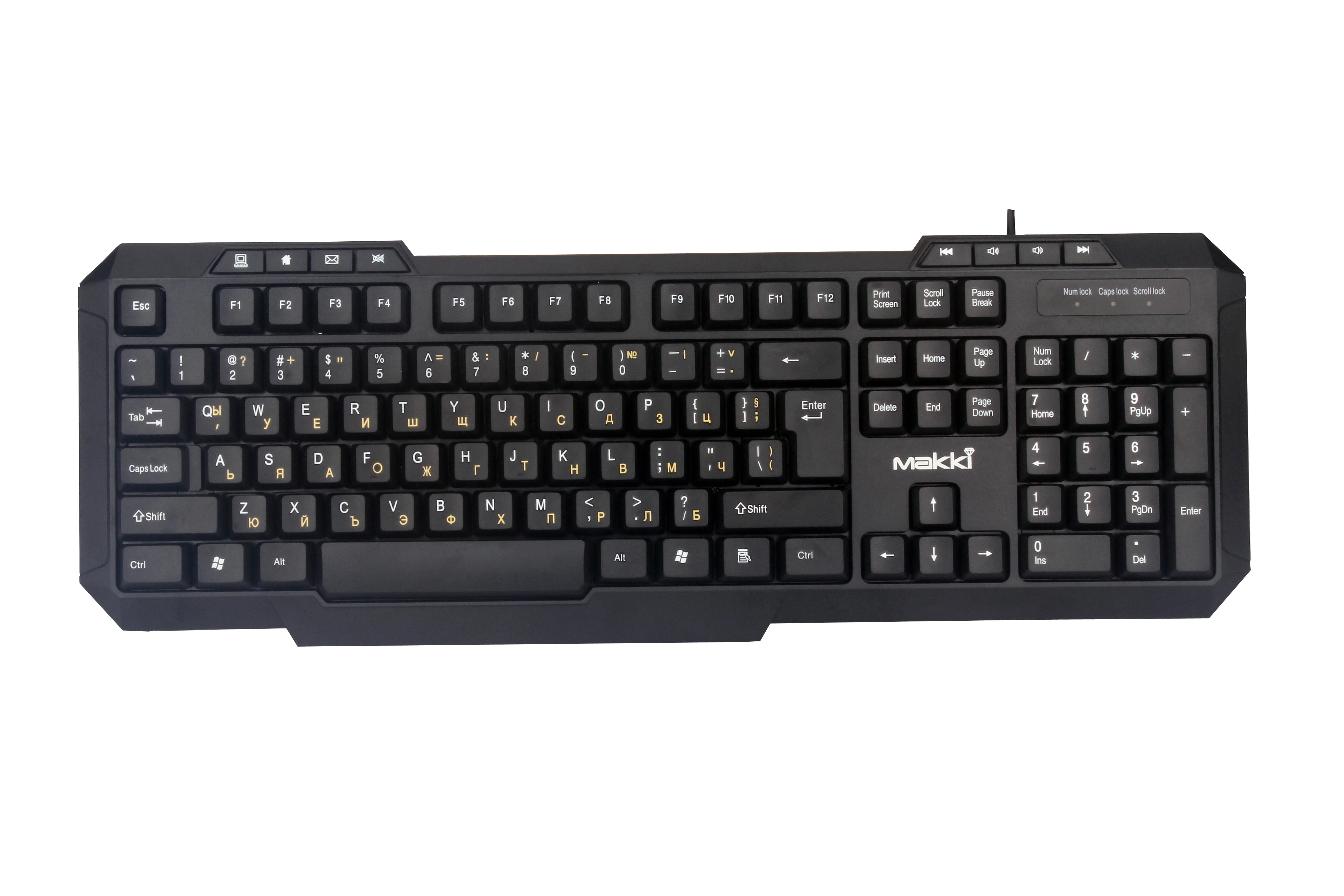 Клавиатура Oklick 750G Frost War проводная, USB Type-A, чёрный