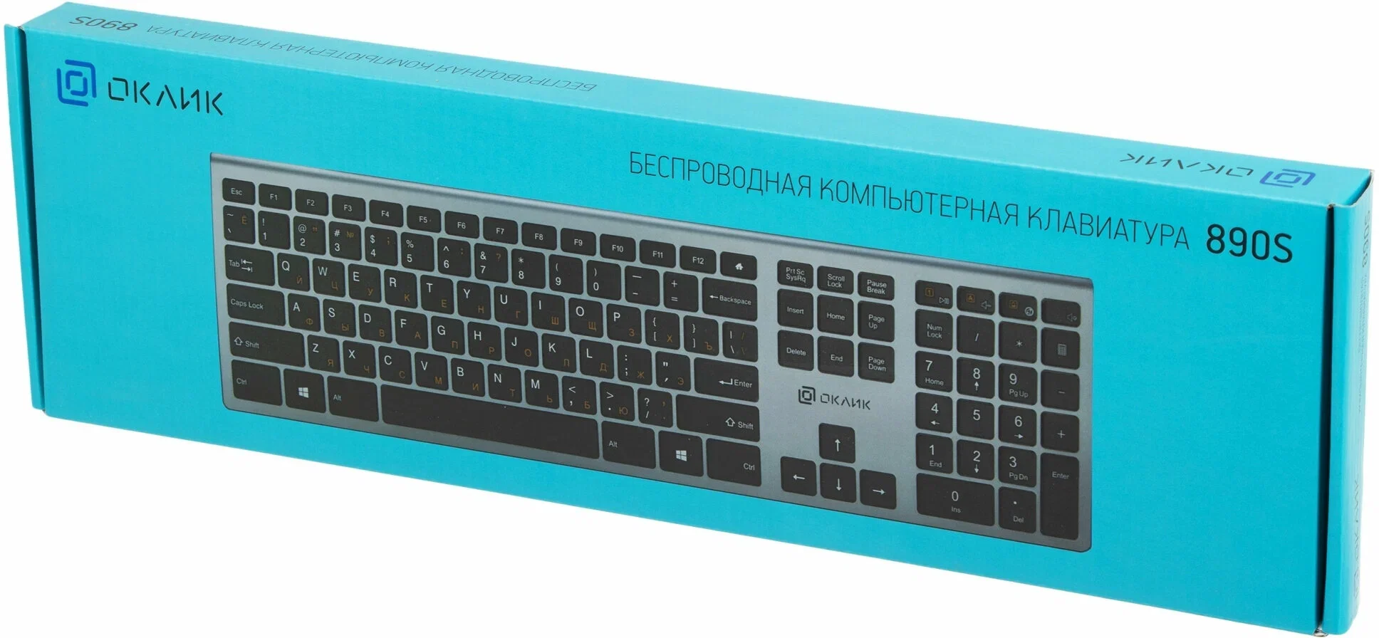 Клавиатура Oklick 890S беспроводная, радиоканал, серый