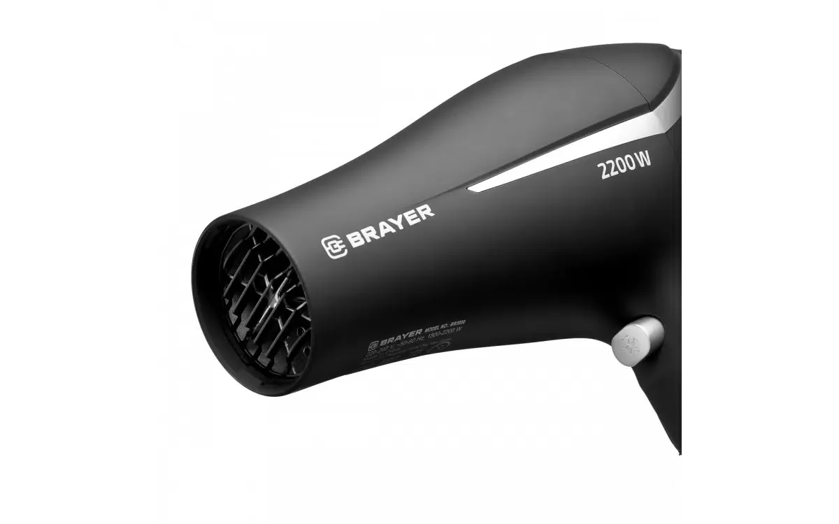 Фен BRAYER BR3000BN (2200 Вт, 2 скор., холодный воздух,складная ручка, съемный фильтр, шнур 1,8 м)