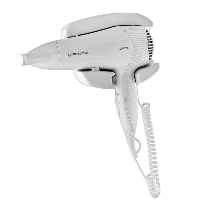 Фен BRAYER BR3021 (2000, 2 скор, 2 реж нагрева, концентратор,  холод, 1м,)
