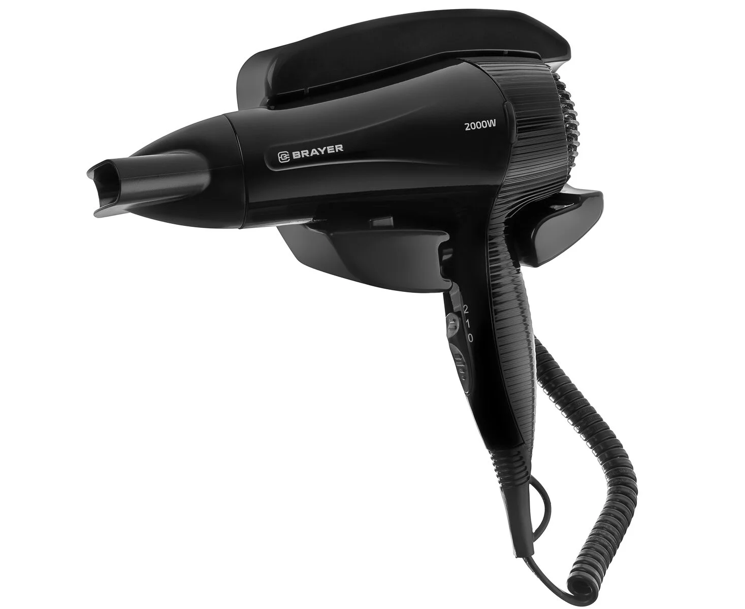 Фен BRAYER BR3021 (2000, 2 скор, 2 реж нагрева, концентратор,  холод, 1м,)