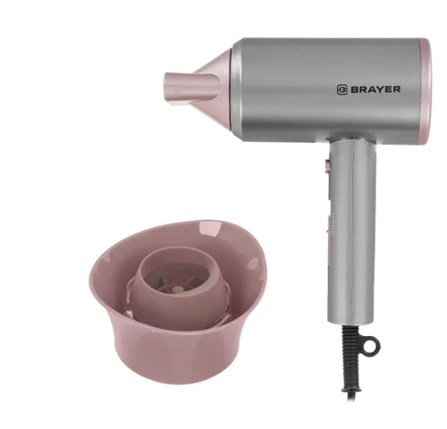 Фен BRAYER BR3022, 1800 Вт, 2 cкор, торнадо 360, узкий конц., турборежим. 1,8 м