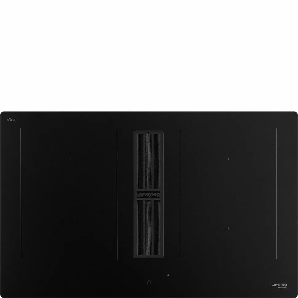 Варочная поверхность со встроенной вытяжкой Smeg HOBD382MB2, 83 см, индукция, слайдерное управление, 4 зоны нагрева, 9 уровней мощности, автоматическо