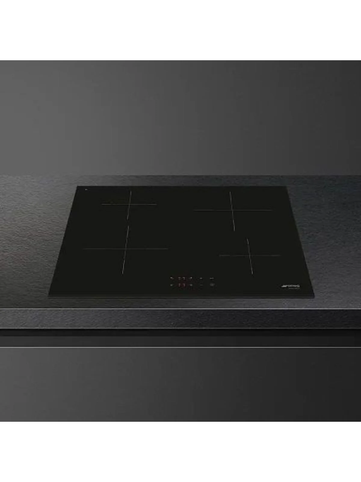 Варочная поверхность со встроенной вытяжкой Smeg HOBD382MB2, 83 см, индукция, слайдерное управление, 4 зоны нагрева, 9 уровней мощности, автоматическо