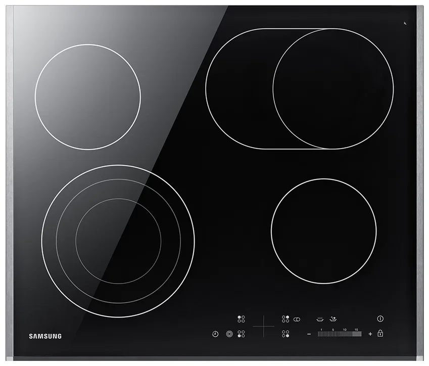 Встраиваемая электрическая панель Samsung NZ64T3536DK/WT 59 x 50.5 x 5.2 см., электронное управление, 15 степеней мощности, автоматическое отключение,