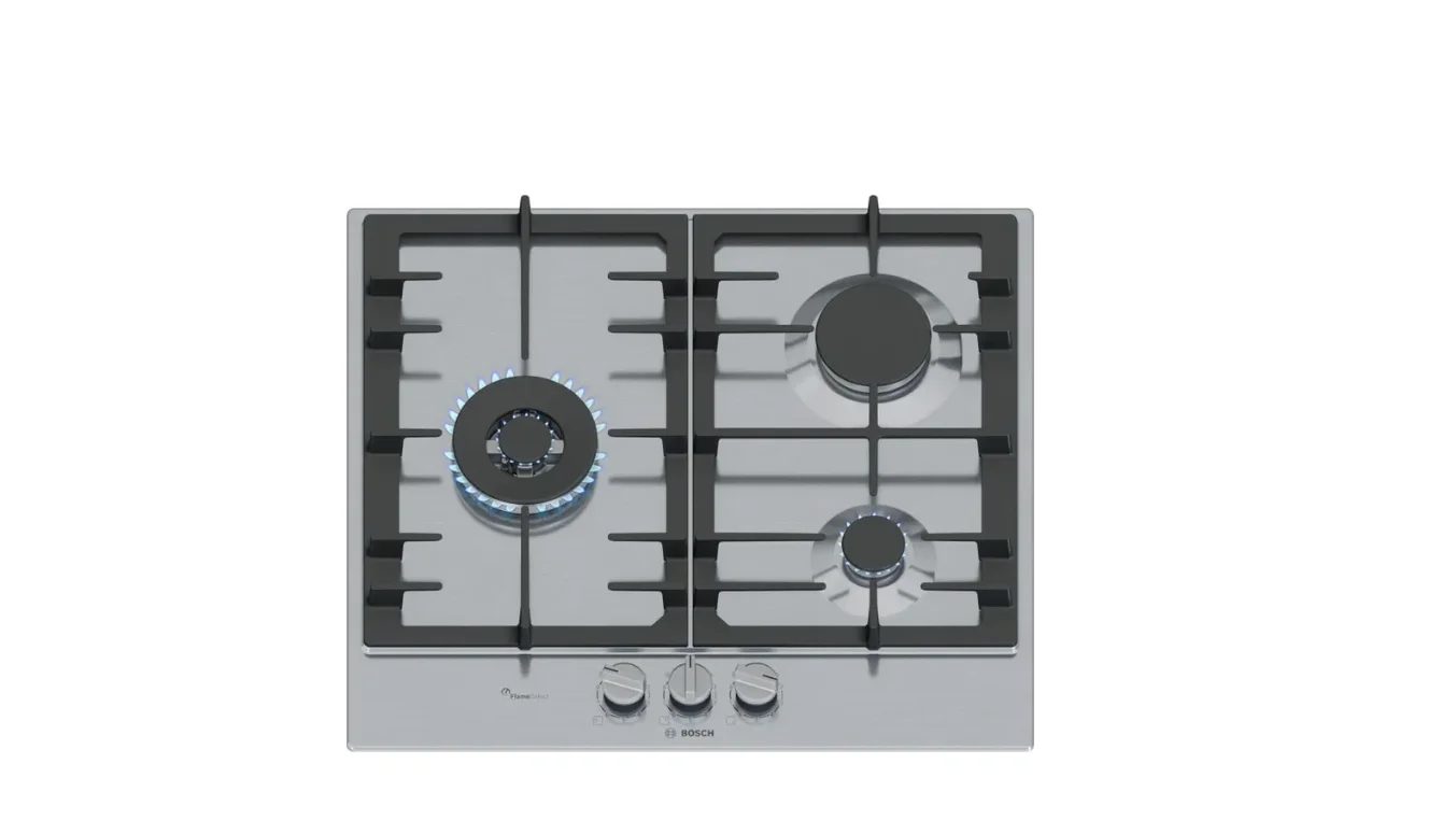 Газовая варочная панель Bosch PCC6A5I90 серебристый