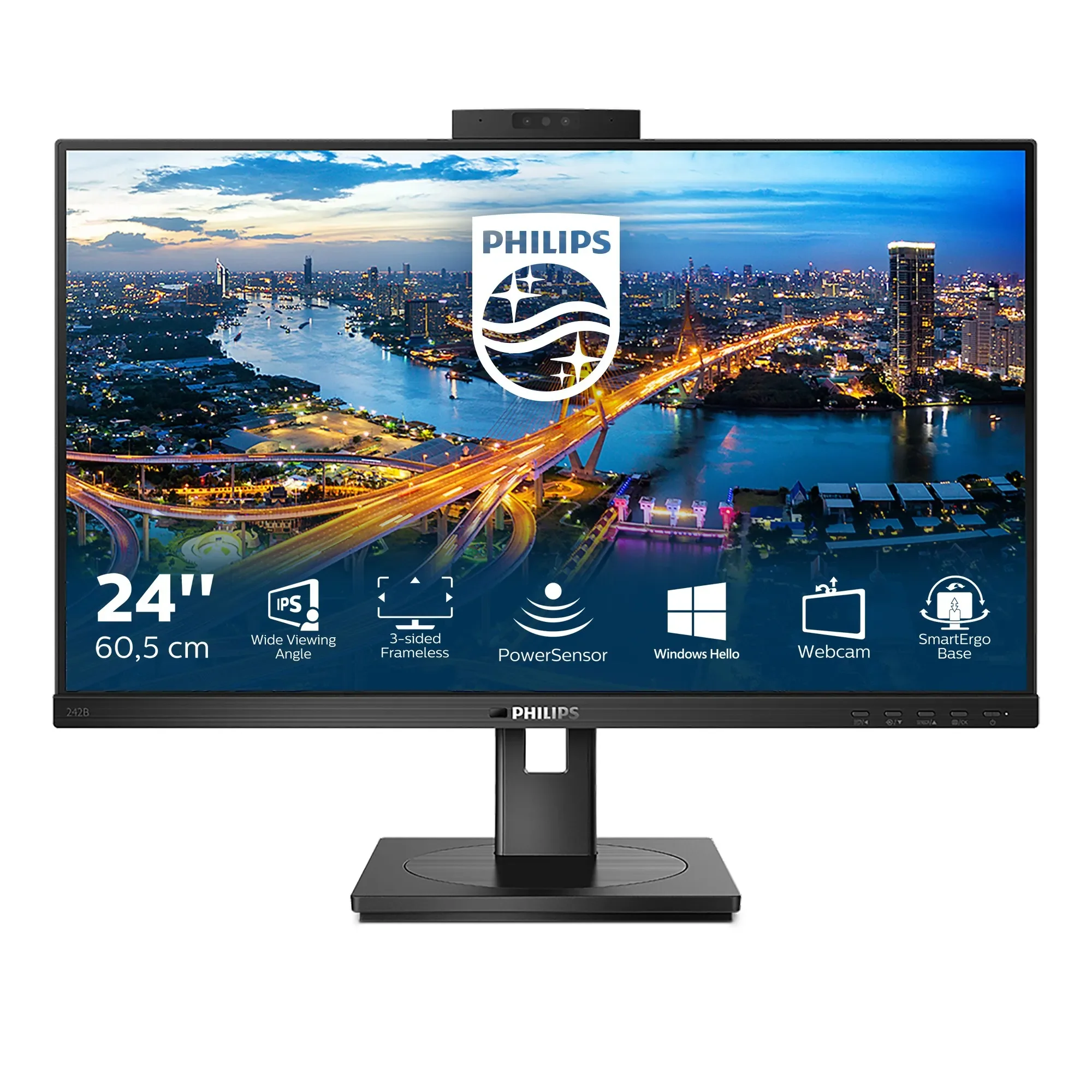 Монитор 27" Philips 275B1 IPS 2560x1440, 75 Гц, 4 мс, 300 кд/м2, 16:9, 1xHDMI, 1xDP, 1x3.5 мм, черный