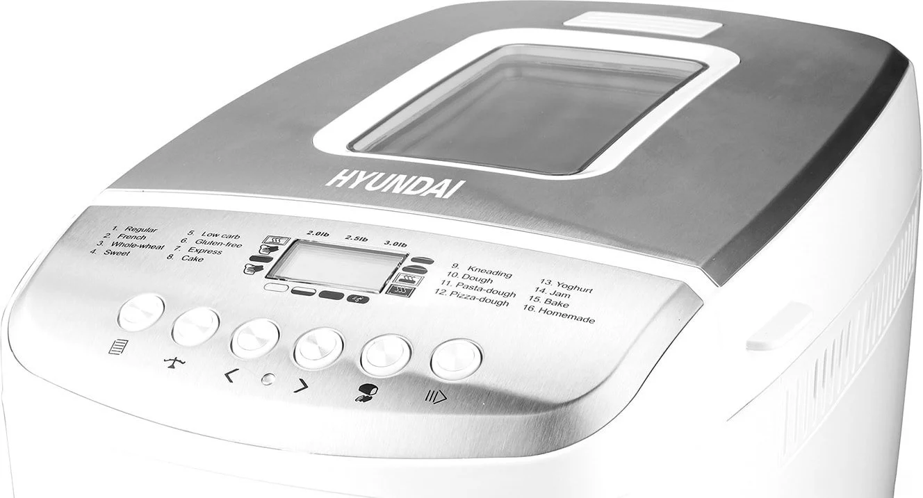Хлебопечь Hyundai HYBM-M0815 850Вт белый/серебристый