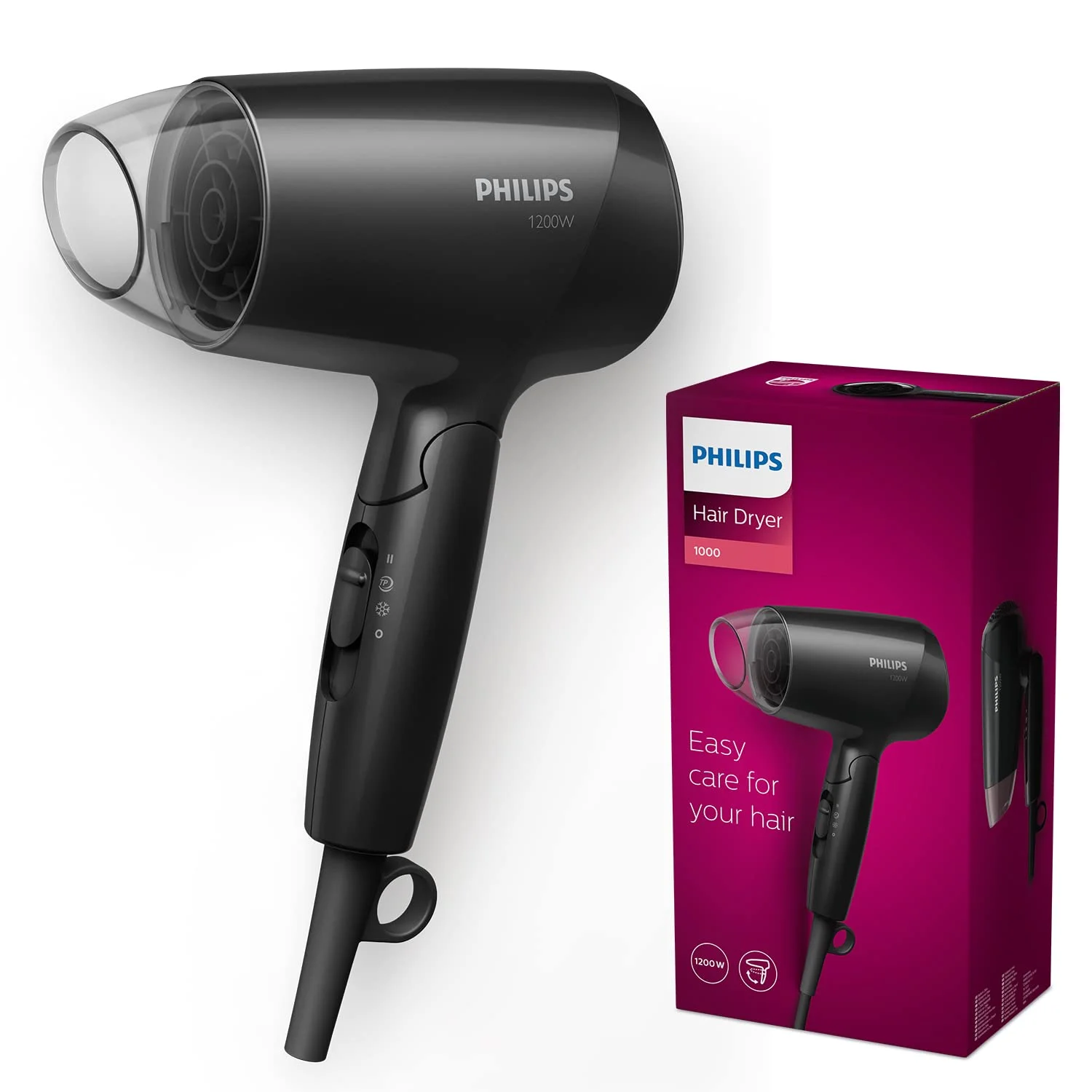Фен Philips BHC010/10 (1200Вт, 1 насадка, 3 скорости, 3 режим.темп.)