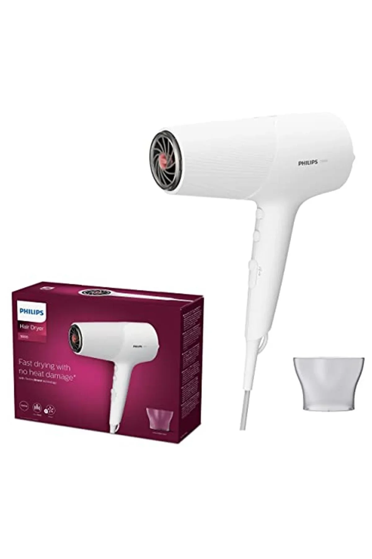 Фен Philips BHD500, Белый 2100Вт, 3 режима