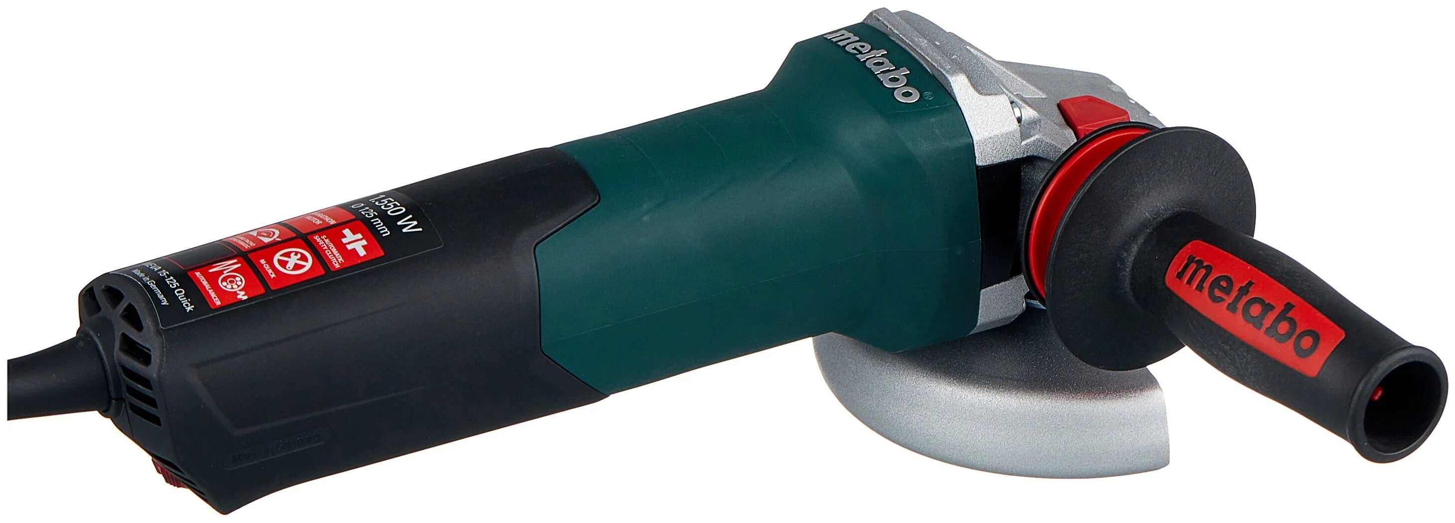 Углошлифовальная машина Metabo WEV 15-125 Quick HT 1550Вт 9600об/мин рез.шпин.:M14 d=125мм (600562000)