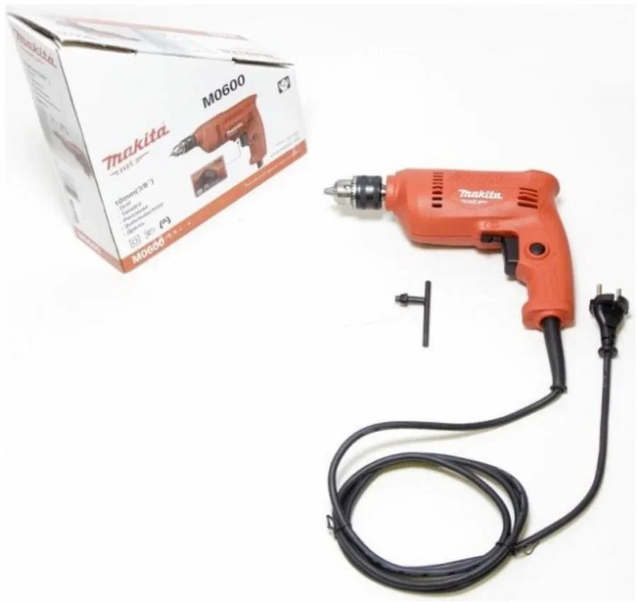 Дрель безударная Makita M0600 350Вт ключевой реверс