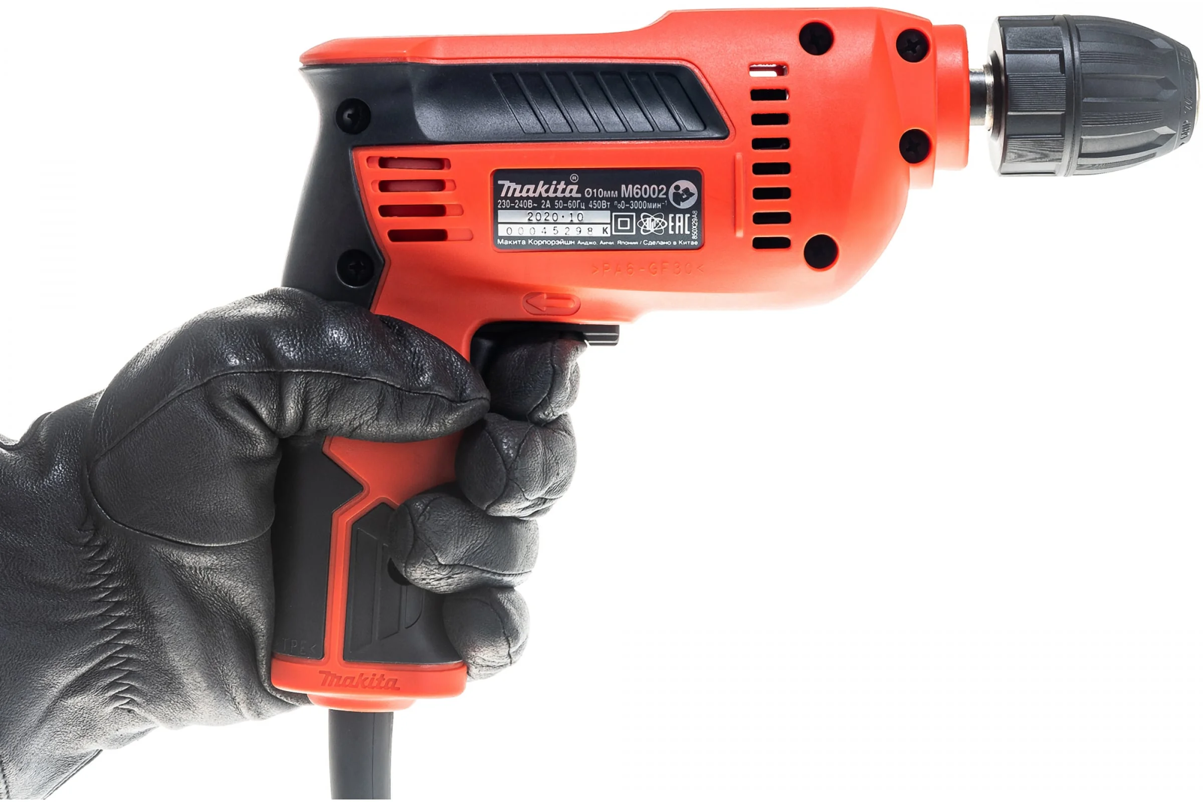 Дрель безударная Makita M6002 450Вт патрон:быстрозажимной реверс