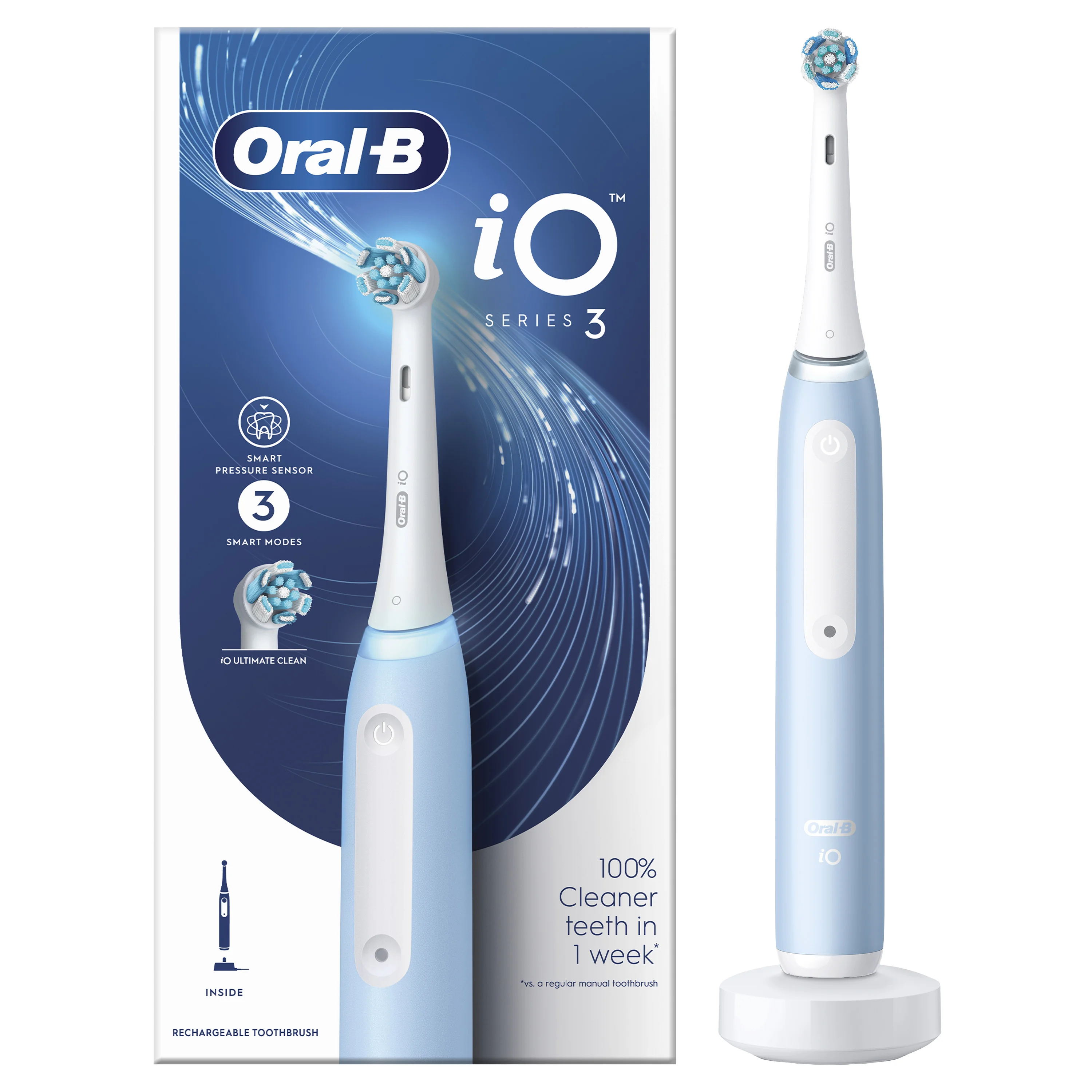Электрическая зубная щетка Oral-B iO S3/iOG3.1A6.0 Blue (с насадками 4шт)