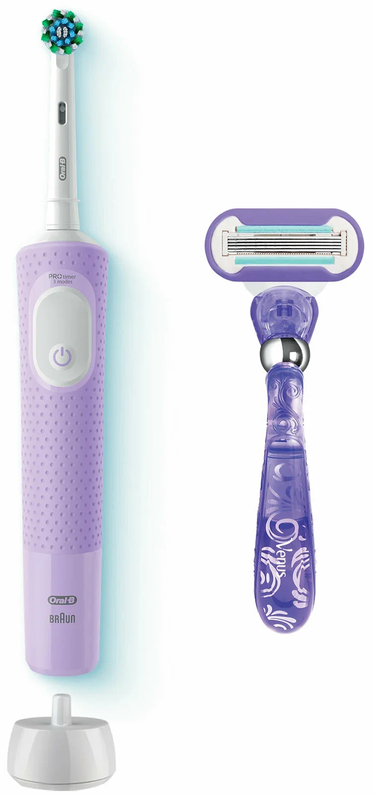 Электрическая зубная щетка Oral-B VITAL D103.413.3 PRO LilacMist+ VEN Swirl+1кПН