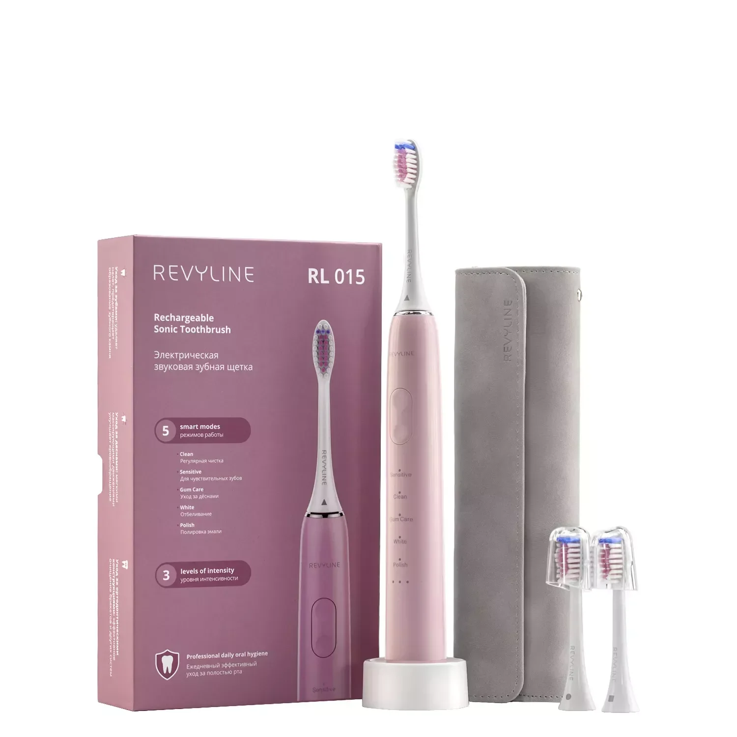Электрическая зубная щетка Revyline 015, розовая