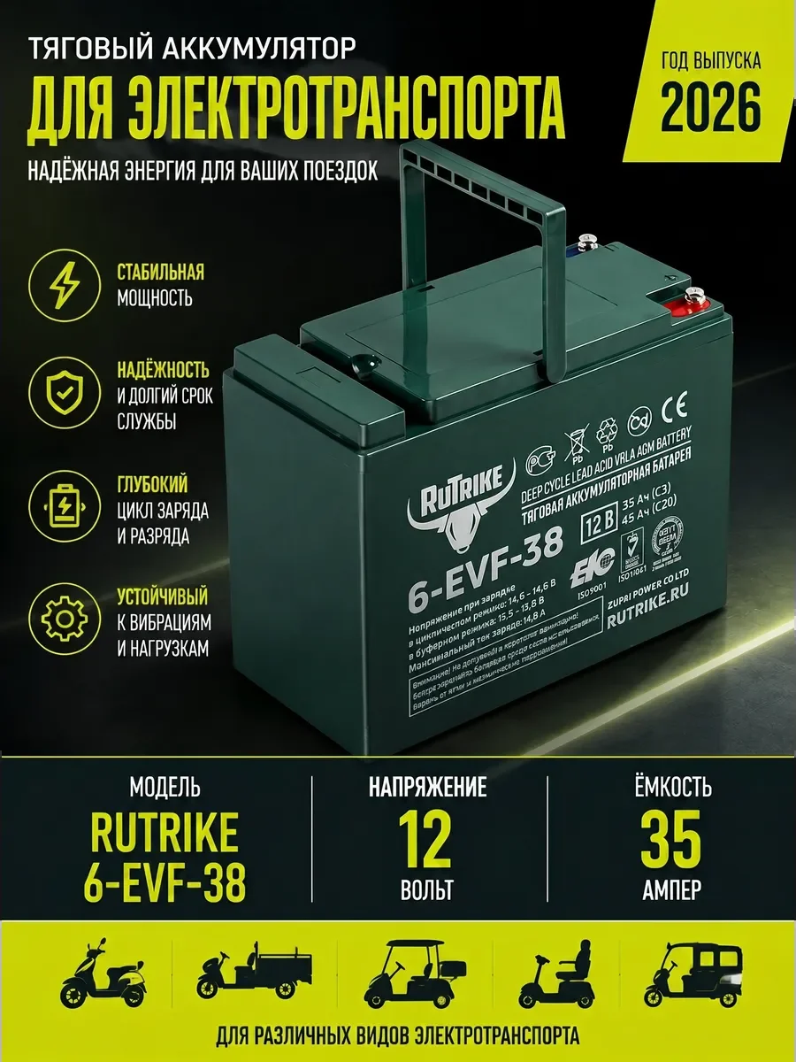 Зарядное устройство для автомобилей Rutrike 6-EVF-38 (12V38A/H C3)