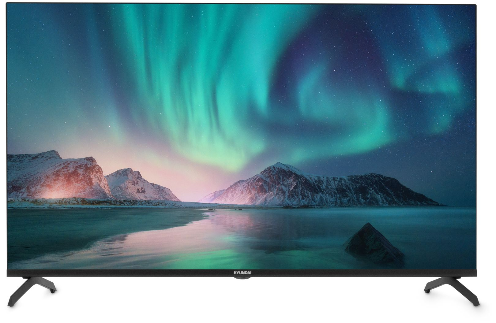 Телевизор LED 43" HYUNDAI H-LED43BU7006 Smart Android TV Frameless Metal черный/4K Ultra HD/DVB-T/60