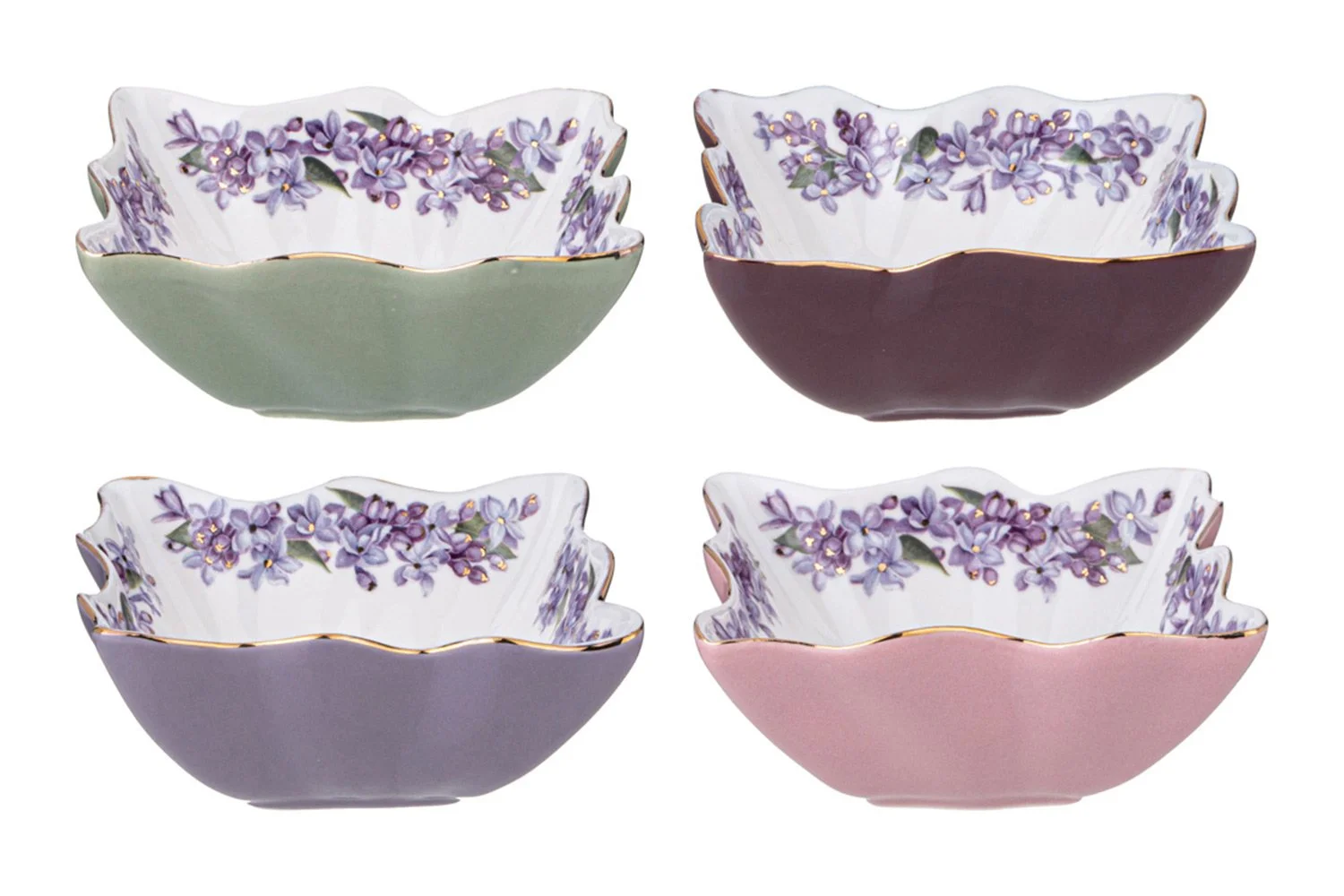 НАБОР РОЗЕТОК LEFARD "LILAC" 4 ШТ. 10 СМ (КОР=12НАБ.)